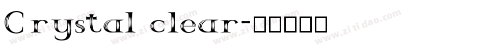 Crystal clear字体转换